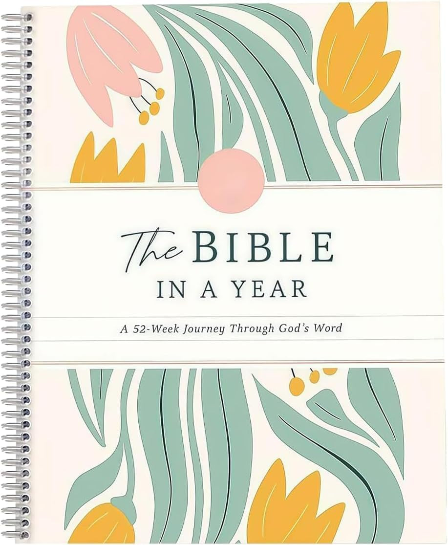 The Bible in a Year: a 52-Week Bible Study for Women Spiral, Spiral Bible in a Year, the Daily Walk Bundle, a Daily Bibles Study Workbook with Note Taking Space for Guided Reading Plan (8.27*5.83Inch)