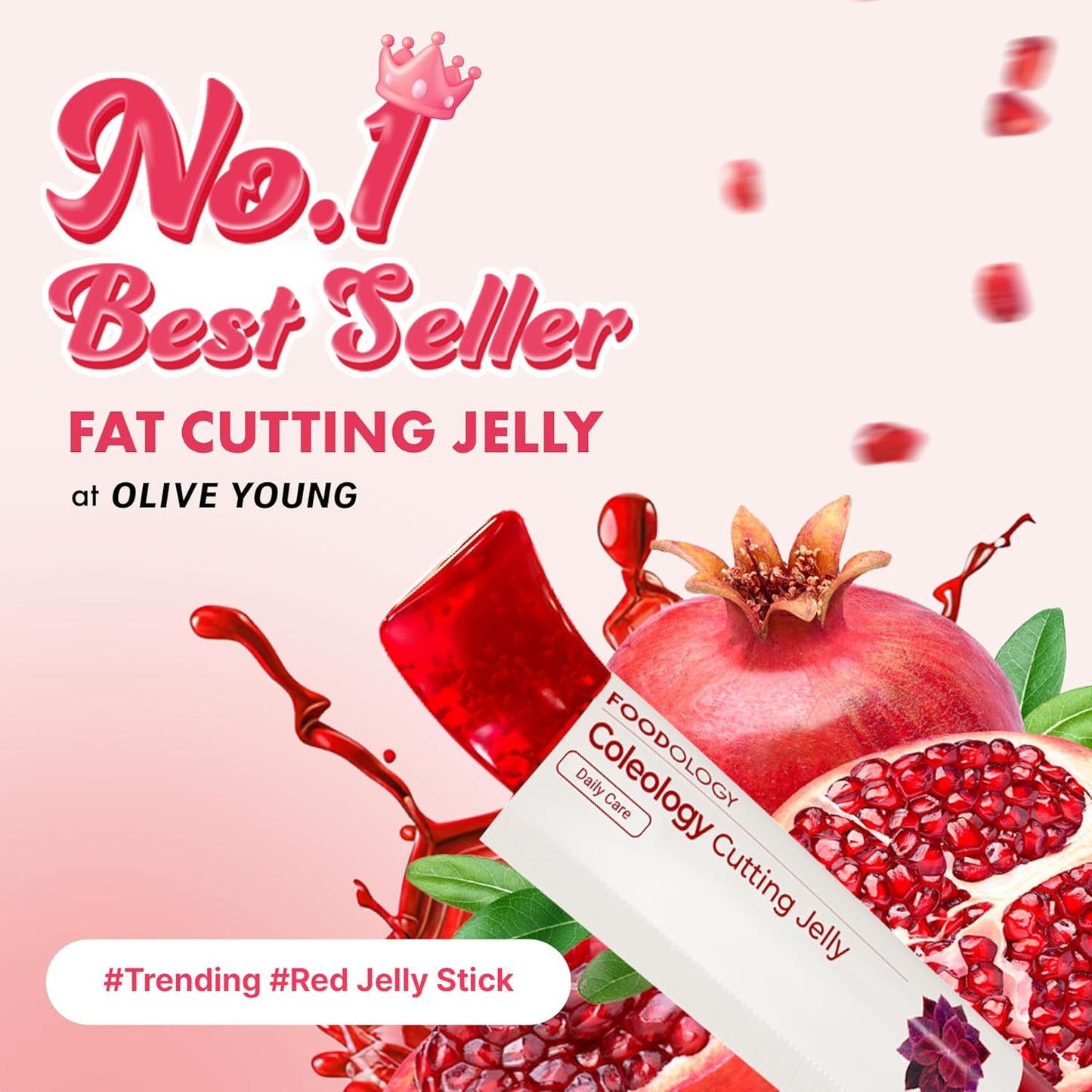 Coleology Cutting Jelly (10 Days) - Garcinia Cambogia (HCA) Jelly Sticks. Delicious Pomegranate Flavored. Chia Seeds, Collagen.