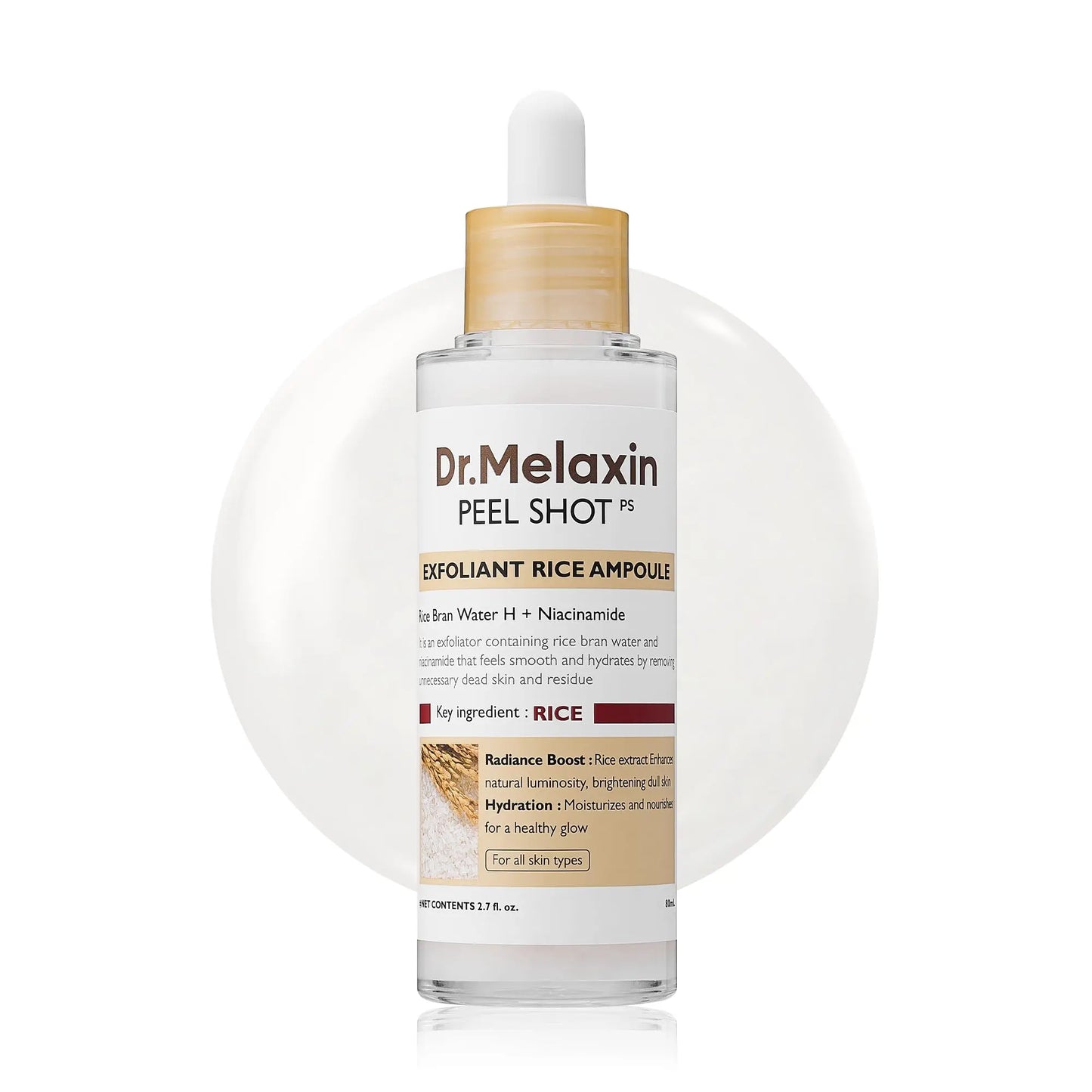 80ML Original Niacinamide Face Serum-Brightening Pore Minimizing White Rice Black Rice Amino Acid Rice Dark Spots Oil Control