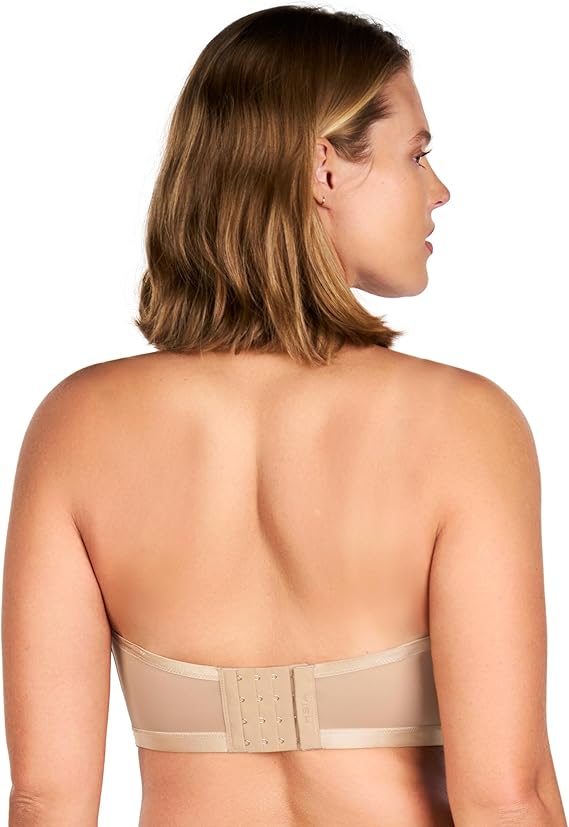 Strapless Bras for Women, Bella Convertible Minimizer Bandeau Bra Mesh Unlined Underwire Balconette Bras